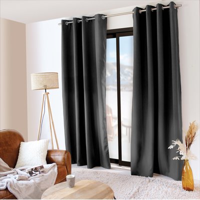 Rideau thermique en microfibre doublée HOME MAISON