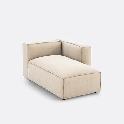 Modulaire longchair in geribd vintage fluweel, Seven LA REDOUTE INTERIEURS
