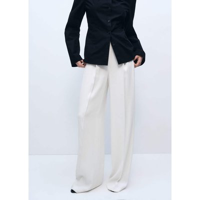 Pantalon costume wideleg à pinces MANGO
