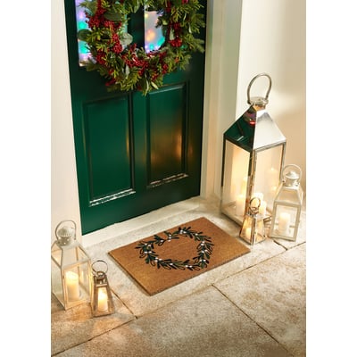 Christmas Mistletoe Heart Coir Doormat MY MAT