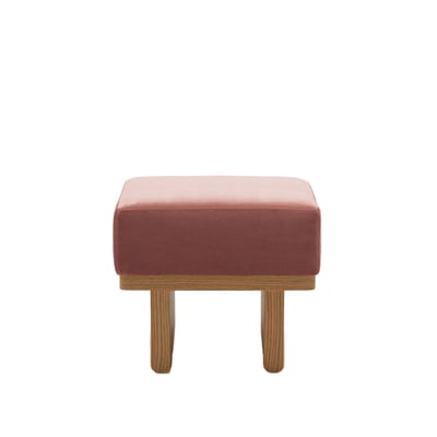 Tabouret en Bois et velours lumineux ANCA MADURA