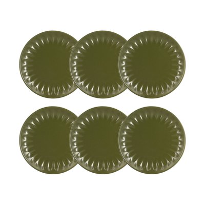 Lot de 6 assiettes à dessert en faïence 21cm, BISTROT NOVASTYL