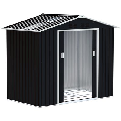 Abri de jardin Tôle d'acier Marron OUTSUNNY