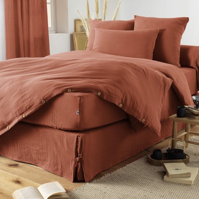 Housse de couette double gaze de coton TERRE DE NUIT