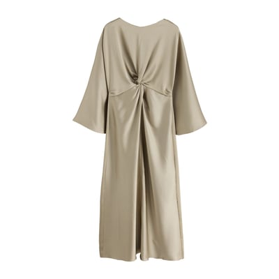 Robe longue en satin à manches longues NEXT