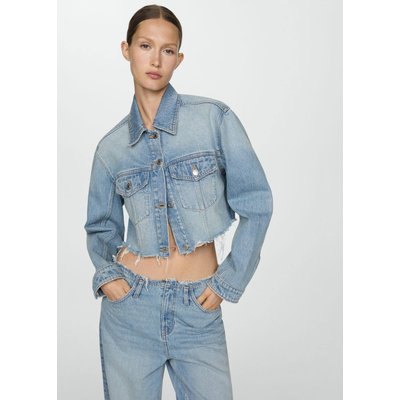 Blouson en jean bas effiloché MANGO
