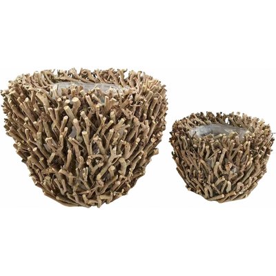 cachepot en bois naturel avec intérieur plastifié élégant RECOLLECTION