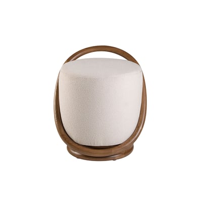 Pouf en tissu blanc ANGEL CERDA