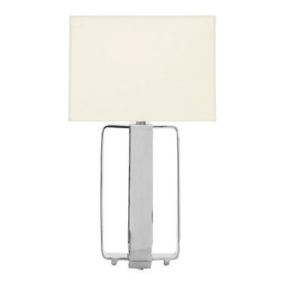 Aluminium Base and Cream Shade Table Lamp SO'HOME