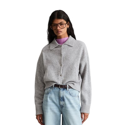Cardigan style blouson, coupe classique en laine vierge douce MARC O’POLO DENIM
