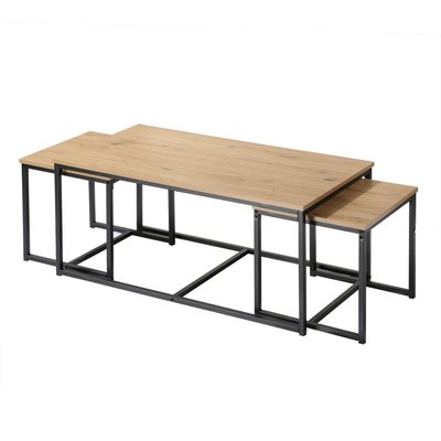 Lot de 3 tables basses gigognes L100 cm - LENNY CALICOSY