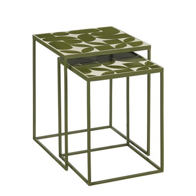 Lot de 2 tables d'appoint de jardin BOLOGNA MICA DECORATIONS