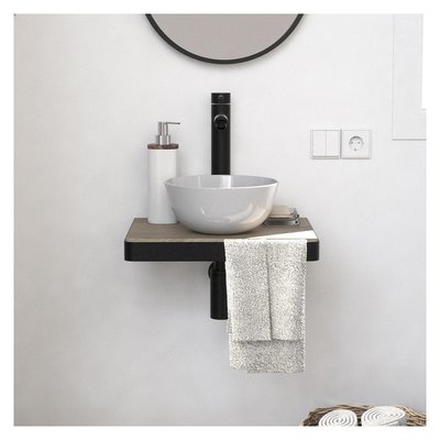 Lave-mains plan fin + vasque + robinet SOHO MOB IN