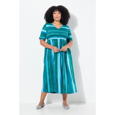 Robe en jersey à mélange de rayures, ligne A ULLA POPKEN