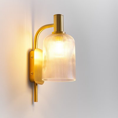 Bogota Brass and Striated Glass Wall Lamp LA REDOUTE INTERIEURS