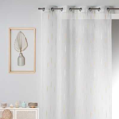 Voilage en Etamine Jacquard "Traits Fins" HOME MAISON