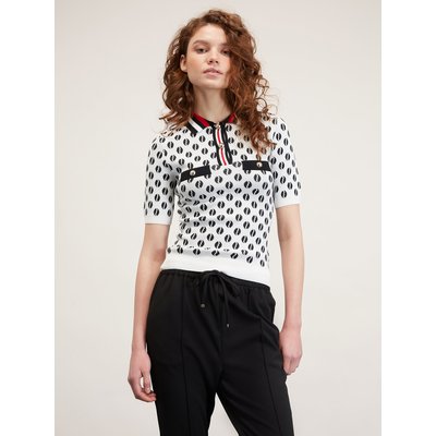 Polo slim fit en maille jacquard mélangé viscose MOTIVI