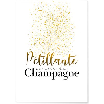 Poster 'Pétillante comme du champagne' L'AFFICHERIE