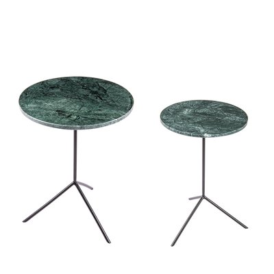 Set de 2 tables basses rondes  es en marbre TABLE PASSION