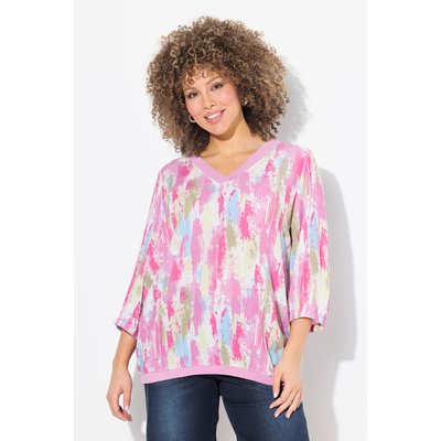 Blouse en crêpe, bord-côte ULLA POPKEN