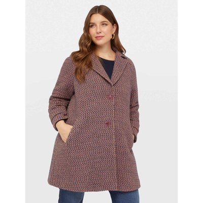 Manteau jacquard multicolore FIORELLA RUBINO