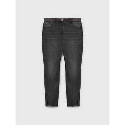 Jean slim noir avec fermeture en bas outlet