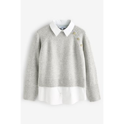 Chemise superposée avec boutons dorés NEXT