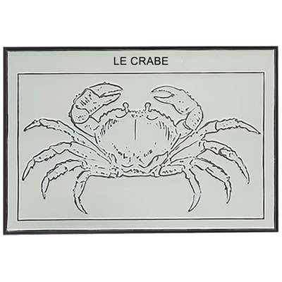 Décoration murale metal noir et blanc Crabe - 50x33cm WADIGA