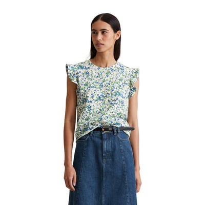 T-shirt à volants loose avec imprimé allover MARC O’POLO DENIM