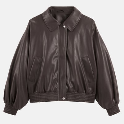 Blouson court en simili, fermeture zippée, mi-saison LA REDOUTE COLLECTIONS