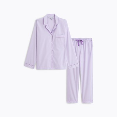 Pyjama col tailleur en popeline de coton, ESSENTIEL VICHY LAURENCE TAVERNIER