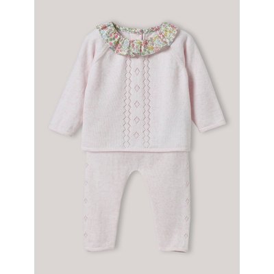 Ensemble en tricot col en tissu Liberty CYRILLUS
