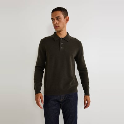 Pull col polo en 100% cachemire MONOPRIX