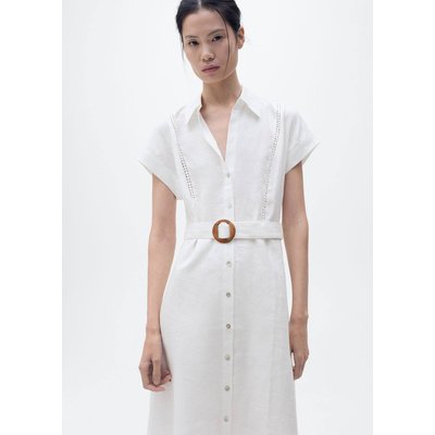 Robe lin ceinture MANGO