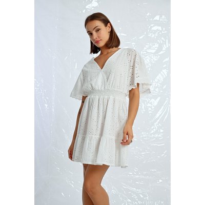 Robe courte à broderies anglaises LILI SIDONIO