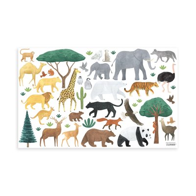 Stickers muraux les animaux du monde LIVING EARTH LILIPINSO
