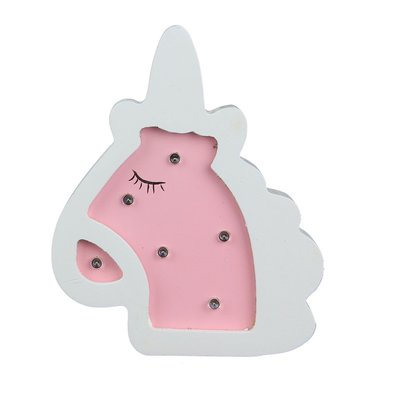 Lampe en bois enfant Licorne - H. 13 cm THE HOME DECO FACTORY