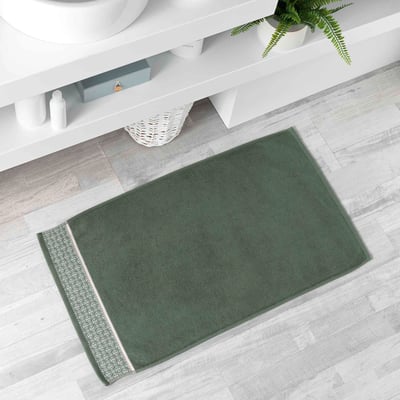 Tapis rectangle Belin blanc 50 x 85 cm EDEN