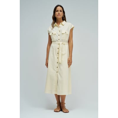 ROBE MIDI EN LIN SALSA JEANS