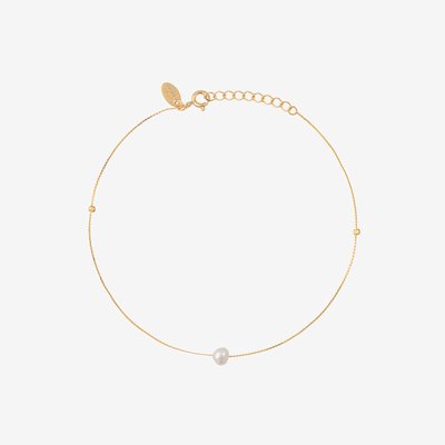 Bracelet De Cheville Doré À L'or Fin Perle Queen Sea CAROLINE NAJMAN
