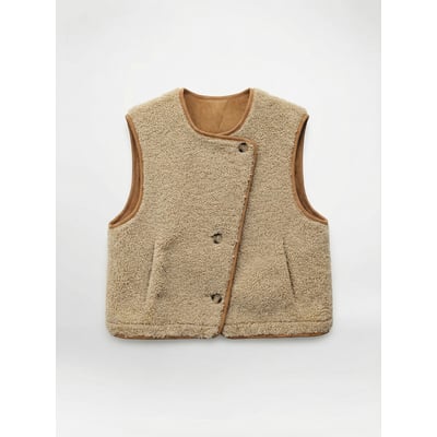 Veste sans manches en sherpa, VAS LEON & HARPER