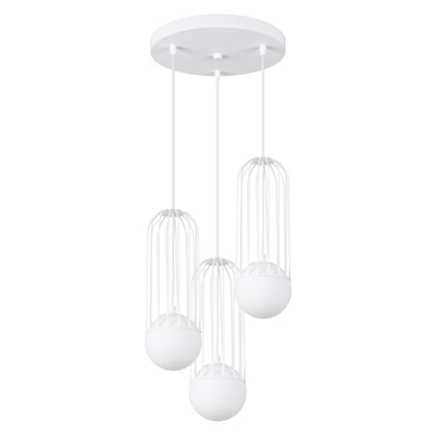 Lustre Acier Blanc G9 3 Brina EDEN