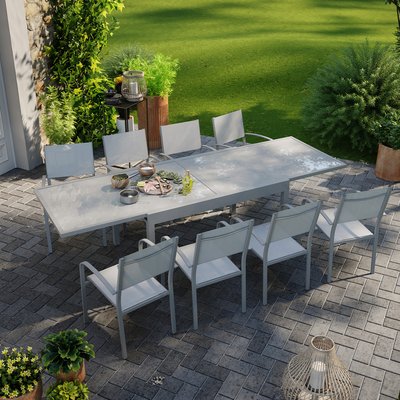 Table de jardin en aluminium extensible, LIO 8 AVRIL PARIS