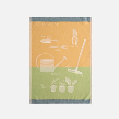 Torchon jacquard en coton LE JARDIN COUCKE