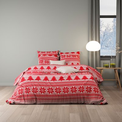 Parure de lit flanelle pin TERRE DE NUIT