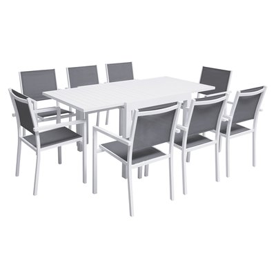 Salon de jardin, extensible, 8 pl, VENEZIA HAPPY GARDEN