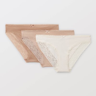 Lot de 3 culottes EVA en coton BIO GOTS MONOPRIX