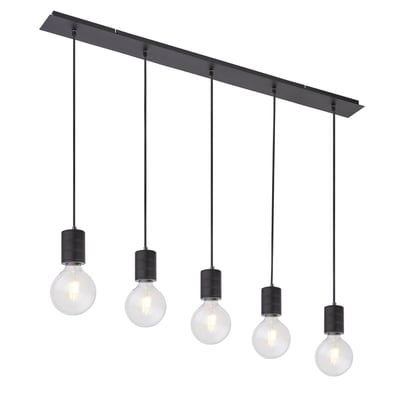 Suspension rectangulaire 4 ampoules en métal design industriel HERMINE GLOBO LIGHTING