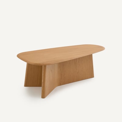 Mesa de centro de roble, altura 35 cm, TRIANGOLO, diseño Emmanuel Gallina AM.PM X EMMANUEL GALLINA