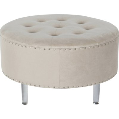 Pouf rond en polyester, collection Chic RECOLLECTION